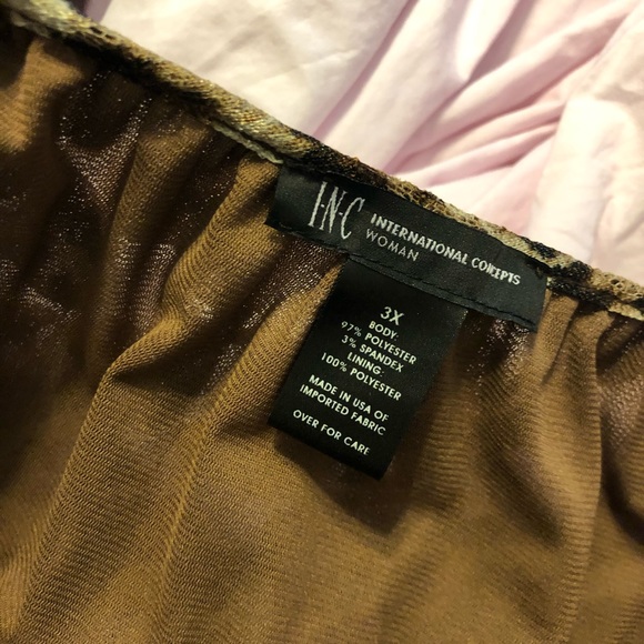 INC leopard print top - Picture 4 of 6